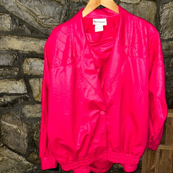 Pierre LaMonte Vintage  Barbie hot pink 2 piece skirt size 16 and jacket size 10 - Picture 1 of 9